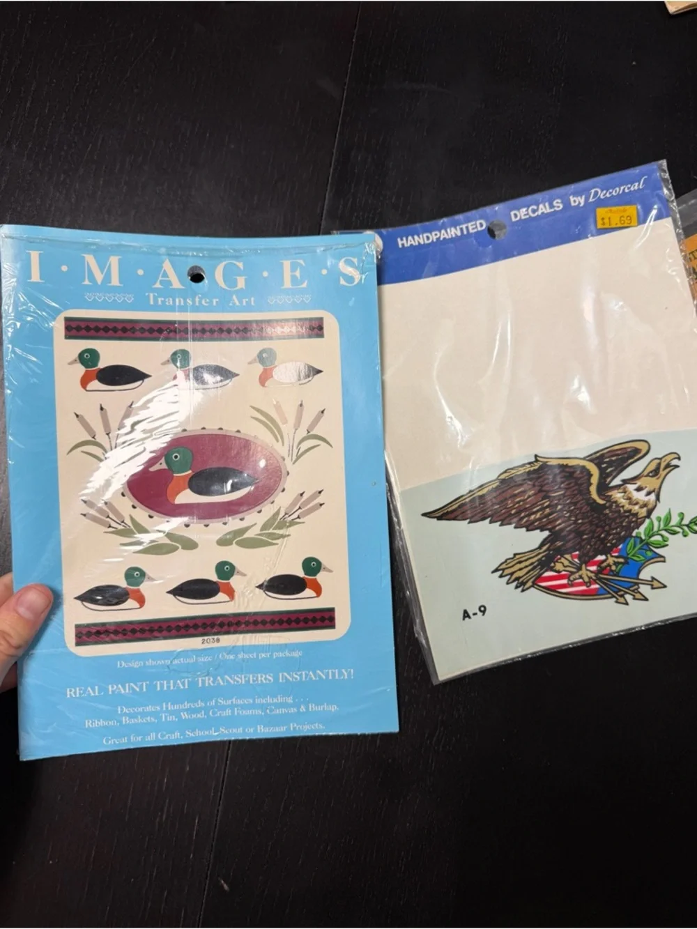 Vintage Craft Lot - Needlecraft Kits,‎ Pastels,  Transfer Art, DIY Supplies